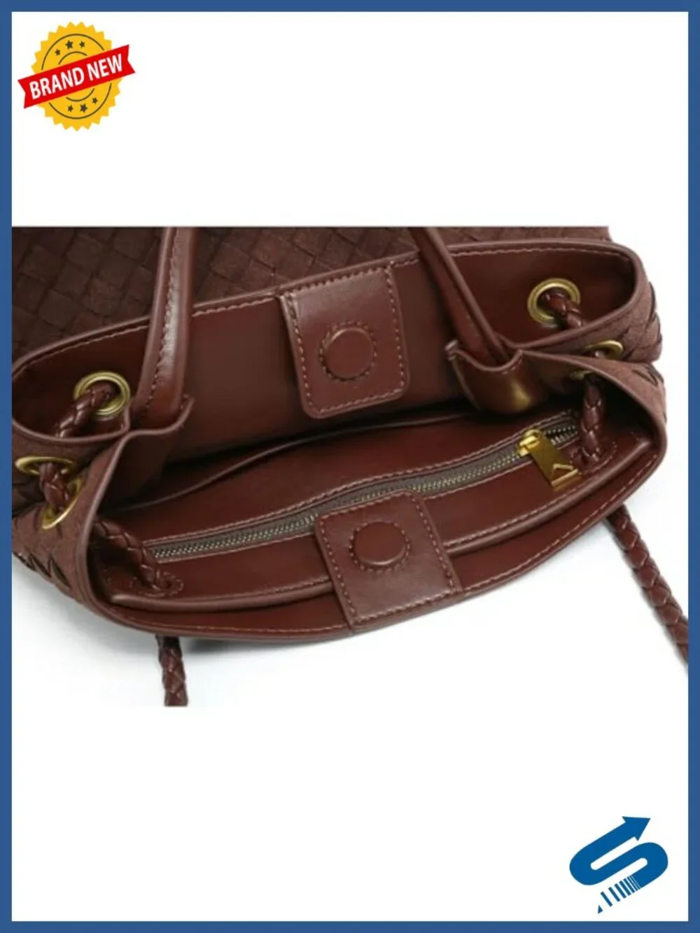 PU Leather Woven Hobo Shoulder Bag Crossbody Tote